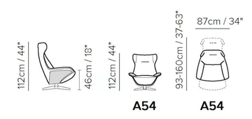 ILIA - Recliner leather armchair with footstool by Natuzzi Italia - view 3